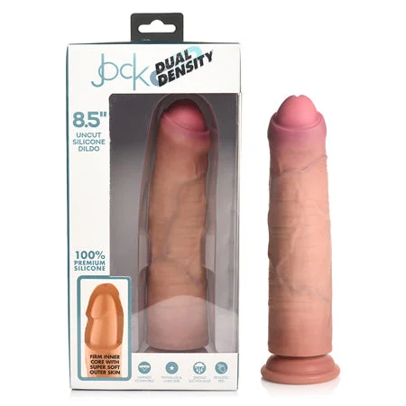 penis-wellness-tips-daily-Jock Uncut 8.5 in. Dual Density Silicone Dildo Light