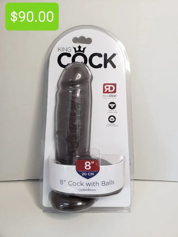 cock ring rugged texture-King Cock 8 inch Cock with Balls