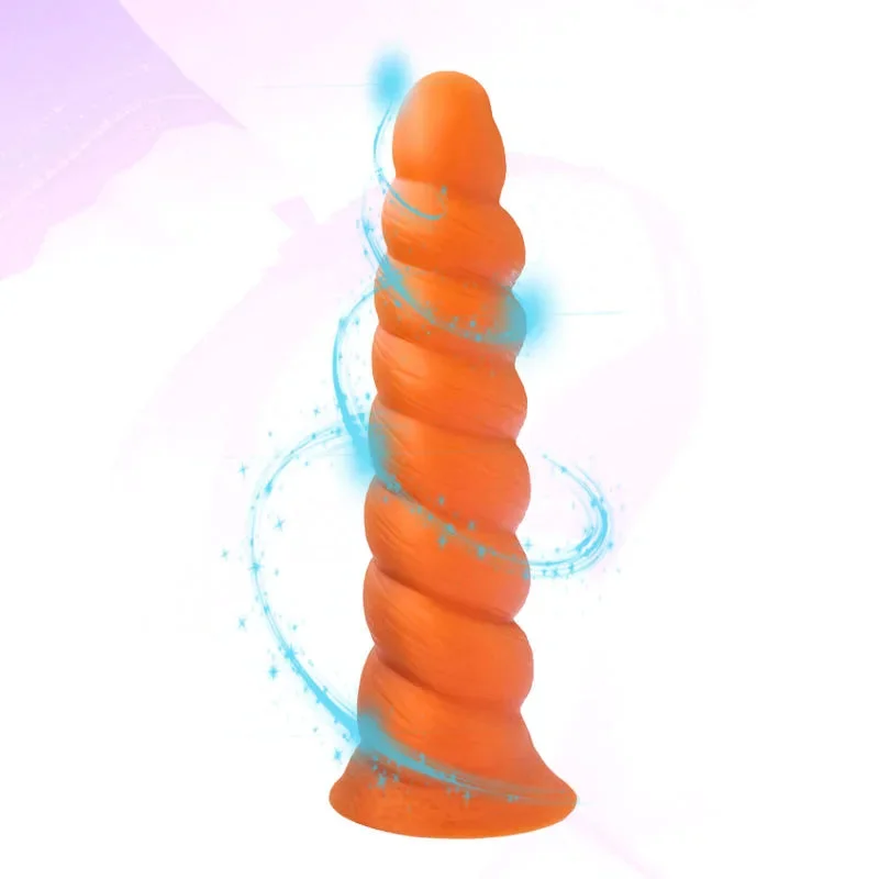 anal toys for newbie ease-Silicone Anal Dildo Butt Plug - Big Spiral Anal Plug Vaginal Prostate Massager