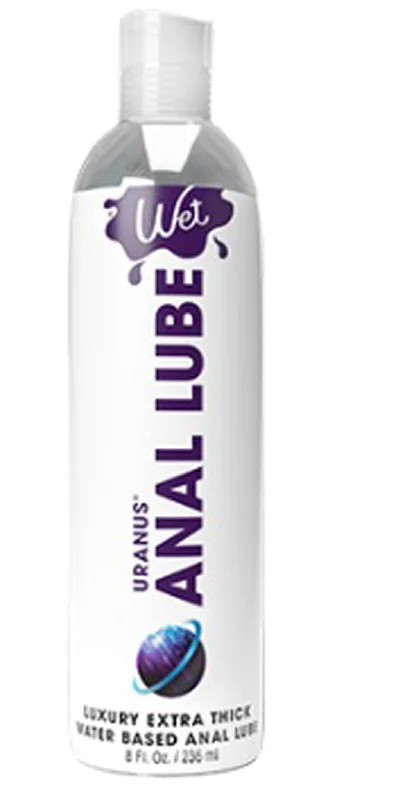 anal toys with comfy tip-Wet Anal Lube 8oz Uranus Extra Thick Water Based