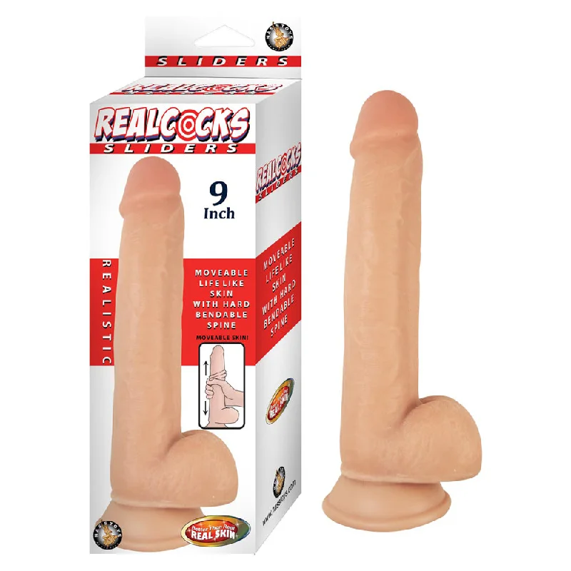 cock ring bold design-Realcocks Sliders 9" White