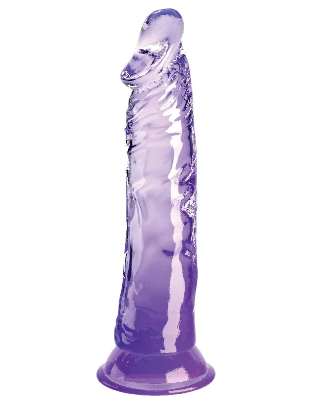 cock ring added comfort-King Cock Clear 8 Inch - Purple