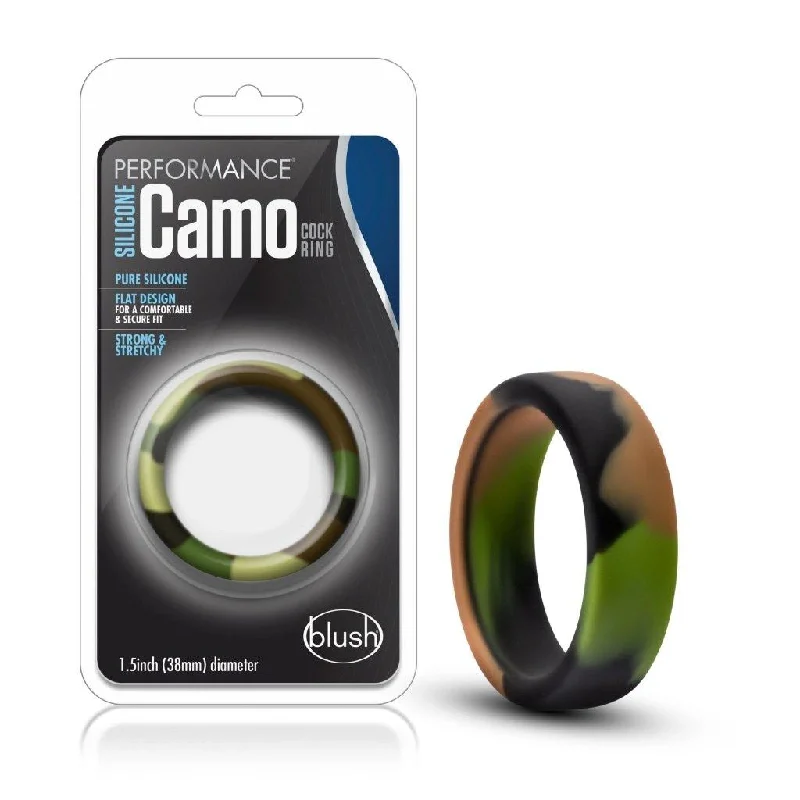 anal toys for wild bliss-Performance Silicone Camo Cock Ring Green Camoflauge