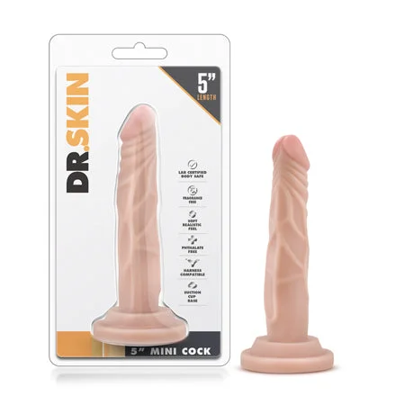 penis-health-myths-busted-Blush Dr. Skin Mini Realistic 5 in. Dildo with Suction Cup Beige