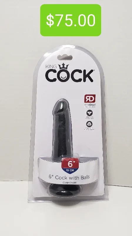 cock ring compact case-King Cock 6 inch Suction w/ balls