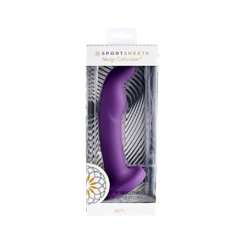 penis-erection-boosting-foods-Merge - Astil 8" Suction Cup Dildo - Purple