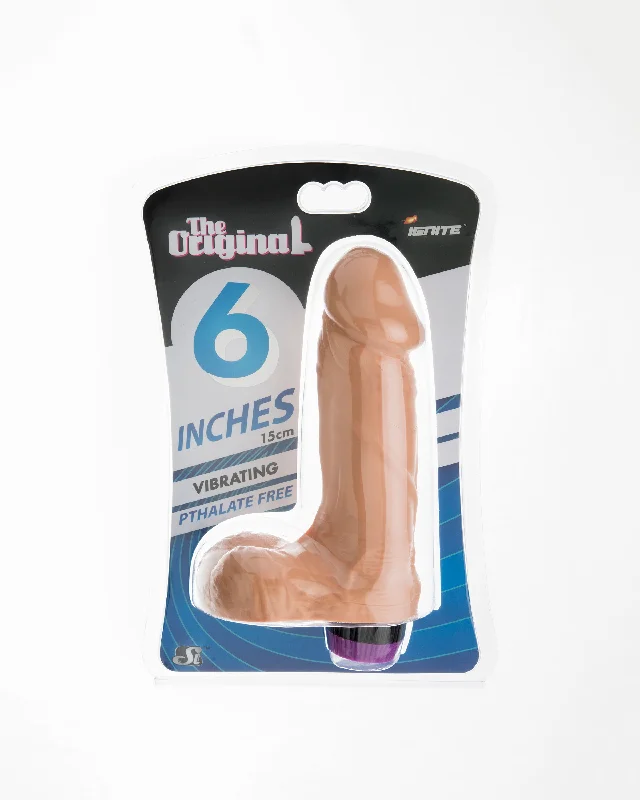 cock ring tough grip-Si-20320 - 6in COCK W/BALLS W/VIBRATION-VANILLA