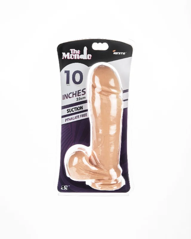 cock ring plush style-Si-30310 10in THICK COCK W/BALLS & SUCTION-VANILLA