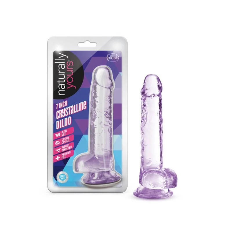 penis-measurement-techniques-easy-Naturally Yours - 7" Crystaline Dildo - Amethyst