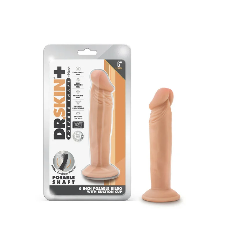 Penis-chilly-Dr. Skin Plus 6" Posable Dildo Vanilla