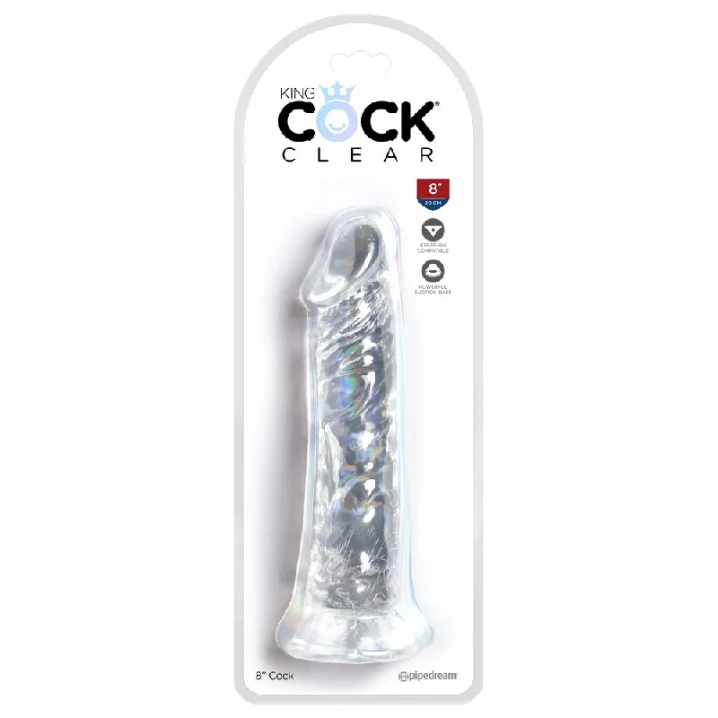 cock ring added grip-King Cock Clear 8" Cock