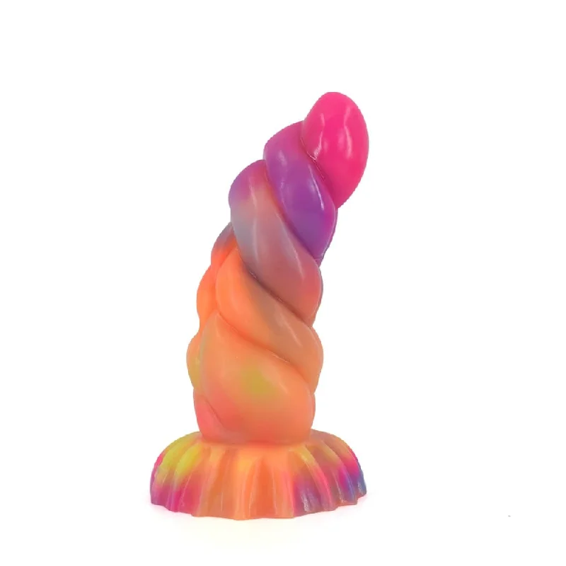 anal toys with cozy tip-Ribbed Glowing Light Silicone Dildo with Suction Cup |/| Huge Master Anal