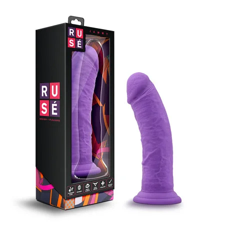 penis-stretching-safety-guide-Blush Ruse Jammy Realistic 8 in. Silicone Dildo with Suction Cup Purple