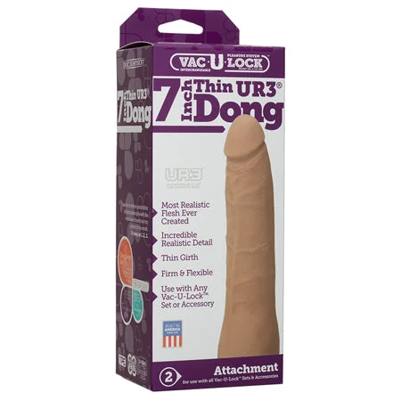 penis-odor-elimination-methods-Vac-U-Lock - 7-Inch Thin Dong - ULTRASKYN Brown