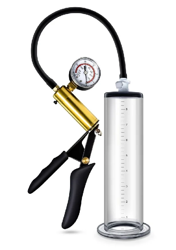 soft cashmere briefs-Performance Vx6 Vacuum Penis Pump with Brass Pistol and Pressure Gauge