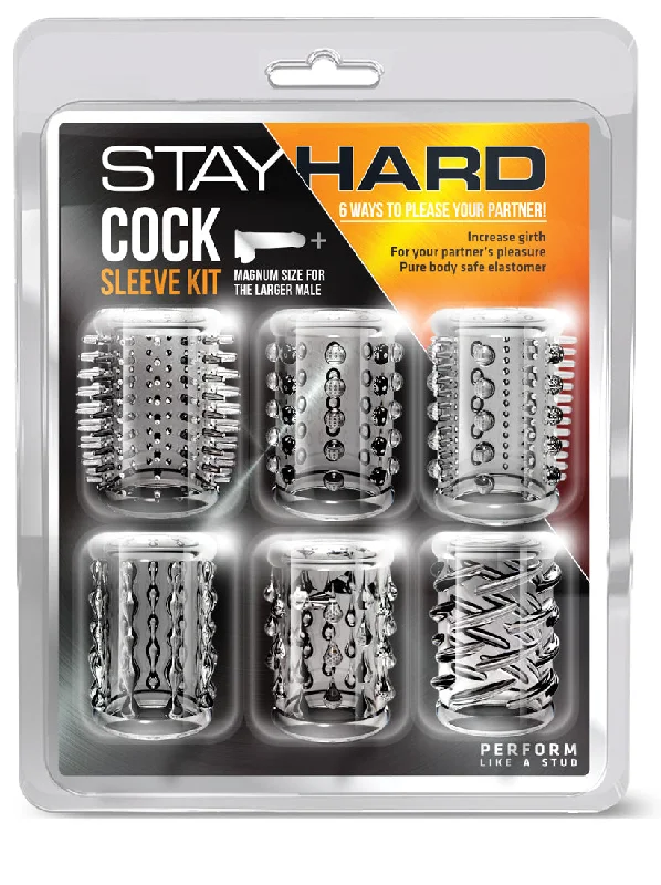 cock ring expert design-Stay Hard Cock Sleeve Kit - Clear