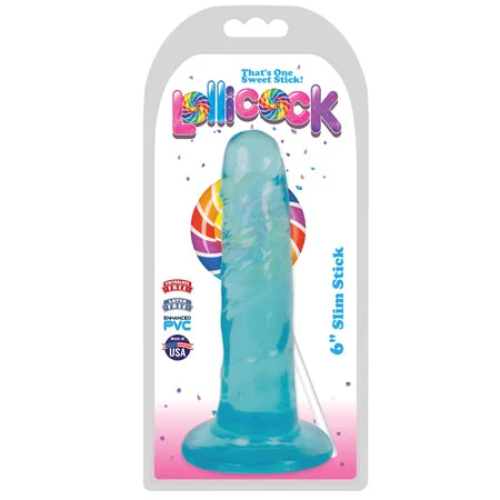 penis-skin-care-routine-Curve Toys Lollicock Slim Stick 6 in. Dildo with Suction Cup Berry Ice