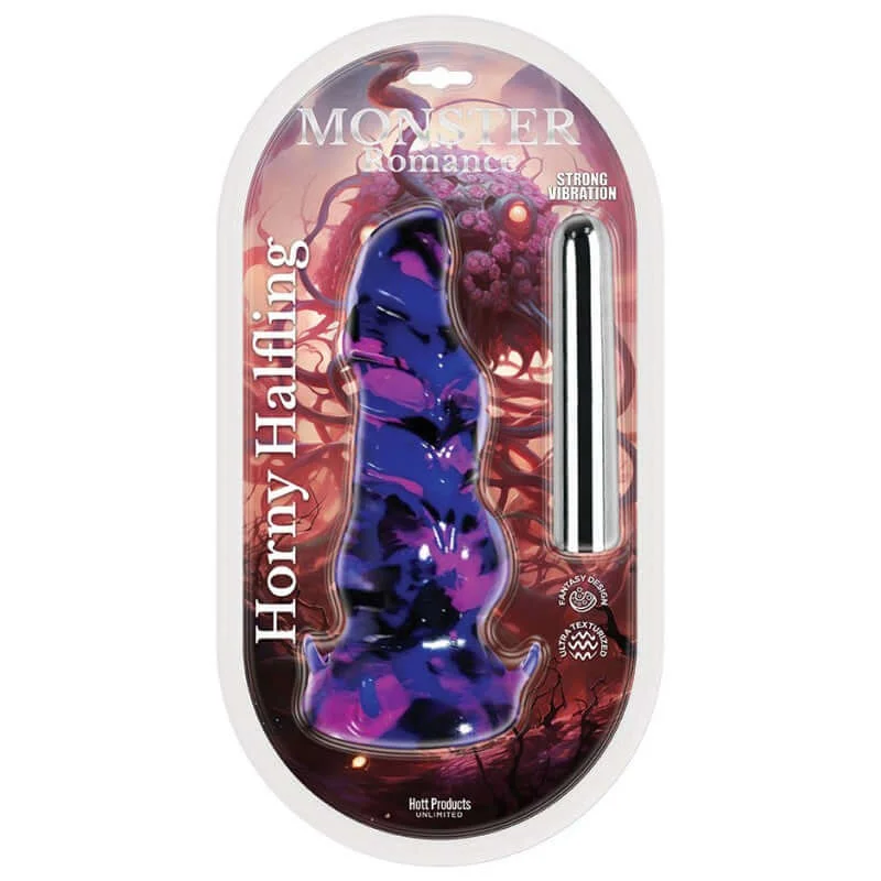 penis-stretching-safety-guide-Monster Romance Horny Halfling - Textured Fantasy Vibrator with Suction Cup