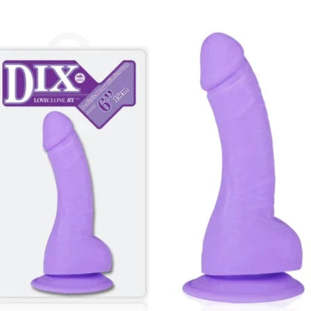 penis-wellness-products-best-Dix Realistic Dong with Balls and Suction Cup 6 inch Purple Dildo