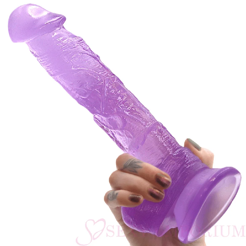 Dildo-creaking-Gargantua Lifelike 9.5 Inch Dildo Purple