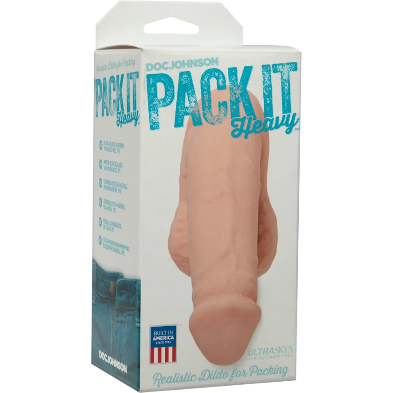 penis-blood-flow-exercises-Pack It - Heavy Realistic Dildo - White