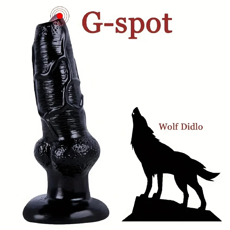 anal toys with polished finish-Realistic Animal Dildo - Domlust Silicone Wolf Dildos Anal Plug