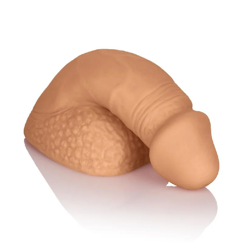 cock ring duo style-Packer Gear 4" Silicone Packing Penis - Tan