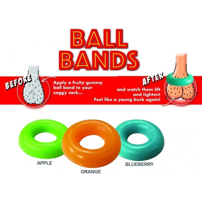 anal toys with ridged texture-Ball Bands Gummy Cock Ring