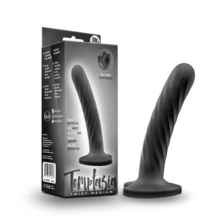 penis-cleaning-methods-effective-Blush Temptasia Twist 5.5 in. Curved Dildo with Heart-Shaped Suction Cup Medium Black