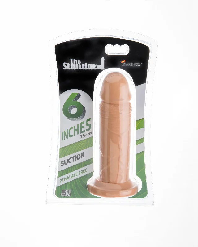 cock ring subtle grip-Si-10008 - 6in COCK W/SUCTION-VANILLA