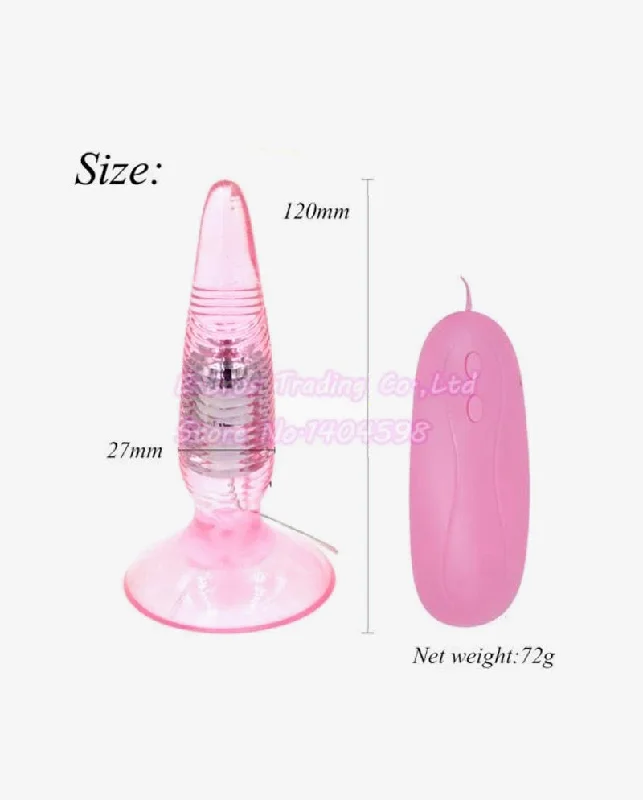 anal toys with comfy vibes-Soft Suction Cup Anal Butt Plug For Women With Remote Control