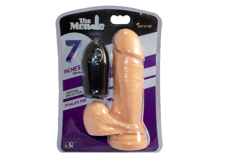 cock ring smooth style-Si-30030 7in THICK COCK W/BALLS EGG & SUCTION-VANILLA