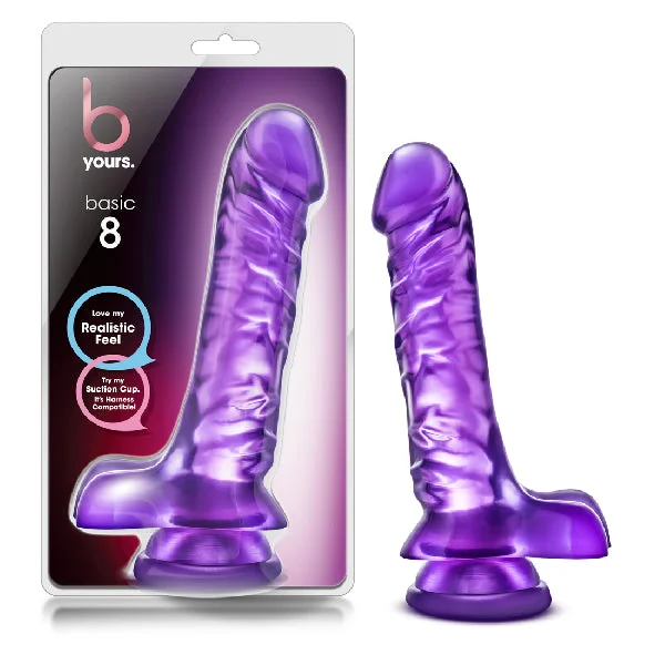 how-to-strengthen-penis-naturally-B Yours - Basic 8 Dildo - Purple