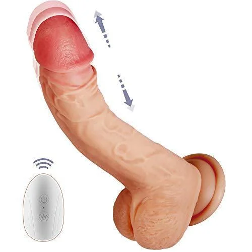 Penis-pristine-8.5-Inch 8 Mode Vibrating Thrusting Rotating Heating Remote Control Realistic Dildo