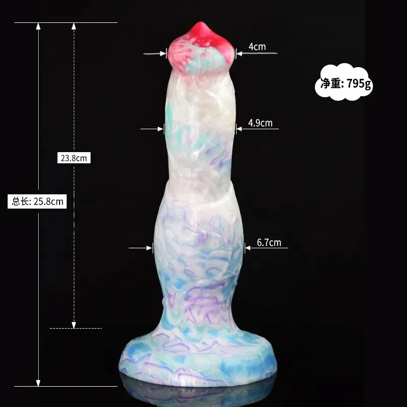 anal toys with twistable tip-FAAK Large Fantasy Dildos Silicone Dog Knot Penis With Suction Cup Ice Dragon Series Anal Sex Toys For Women G-spot Stimulate