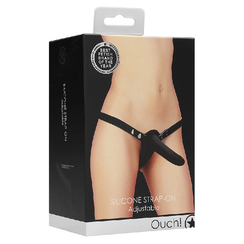 cock ring private use-Silicone Strap-On Adjustable Black