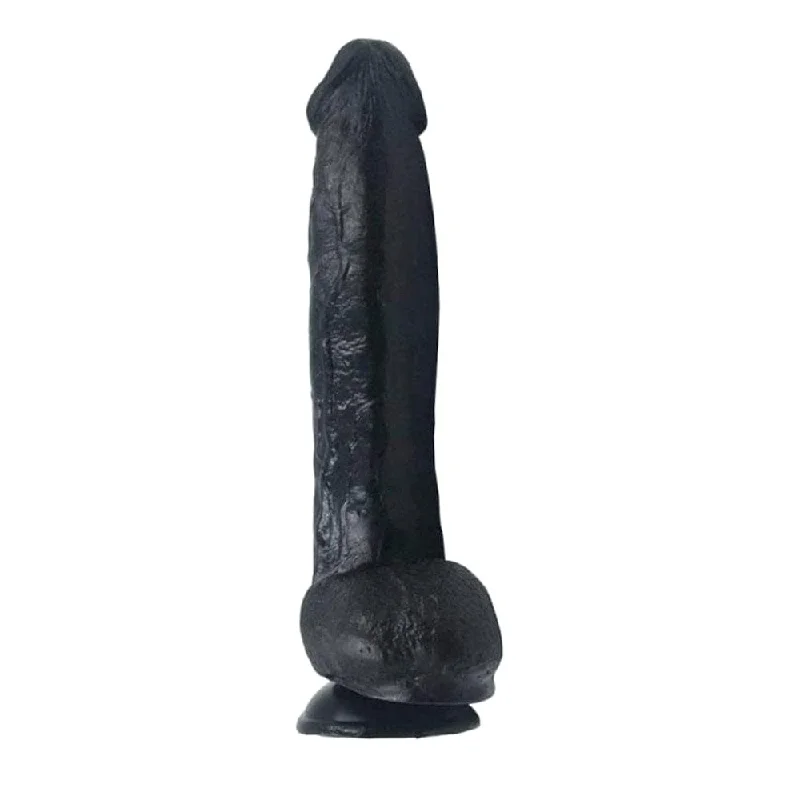 cock ring vivid texture-Brawny 12" Suction Cup Silicone Long Toy With Balls |/| Chubby 12" Inch 1 Foot Massive