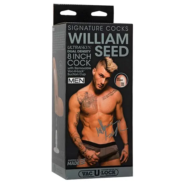 cock ring optimal grip-Signature Cocks Ultraskyn 8" Cock W/removeable Vac-u-lock Suction Cup - William Seed