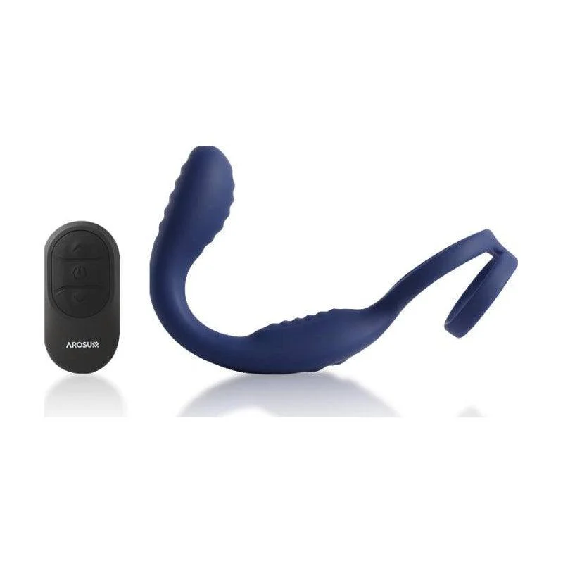 anal toys for deep excitement-VibraDuo Vibrating Anal Probe and Perineum Stim with Cockring