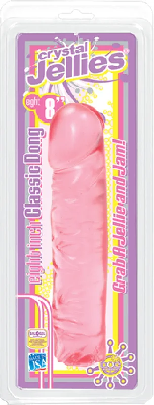 penis-care-during-workouts-Crystal Jellies - 8" Classic Dong - Pink