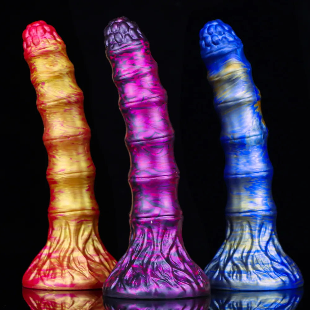 anal toys for sensual massage-Realistic Animal Dildo Colorful Silicone Dragon Monster Dildo G-Spot Prostate Massage Anal Toy Sex Toys for Women Men Adult Toy