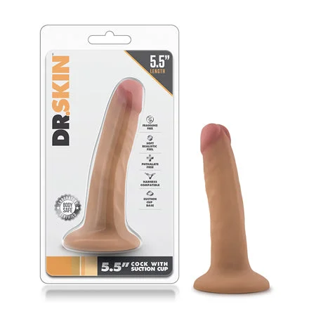 penis-blood-flow-supplements-Blush Dr. Skin Realistic 5.5 in. Dildo with Suction Cup Tan