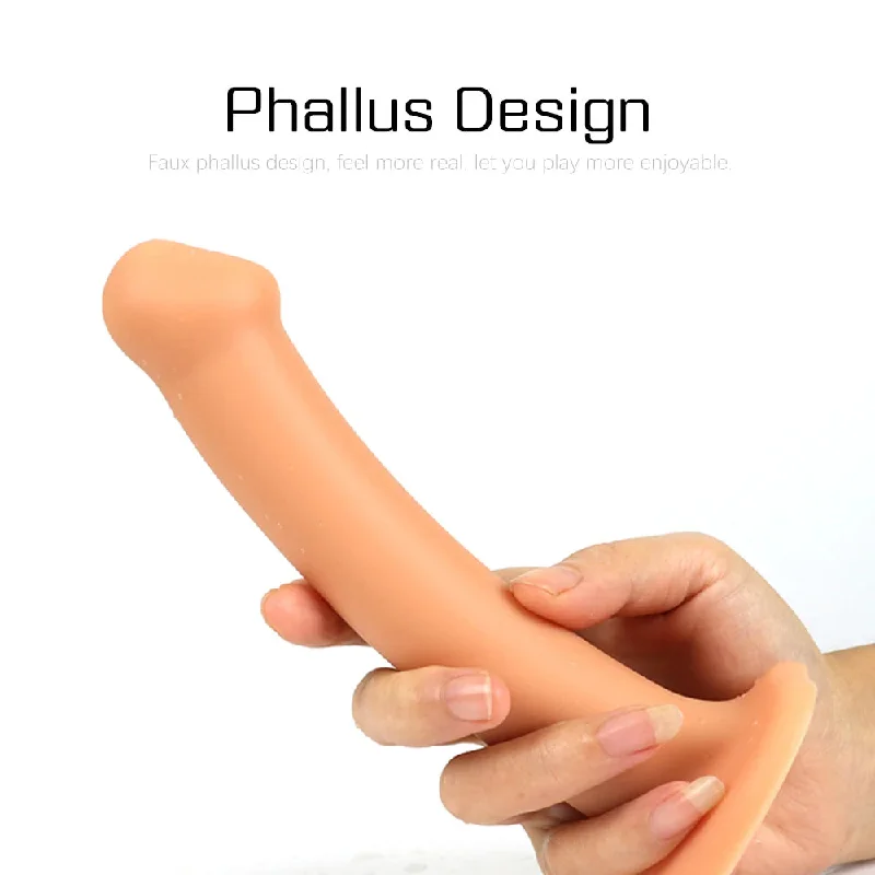 anal toys with satin texture-Slender Anal Dildo Butt Plug - Silicone Suction Cup Dildo G Spot Prostate Massage