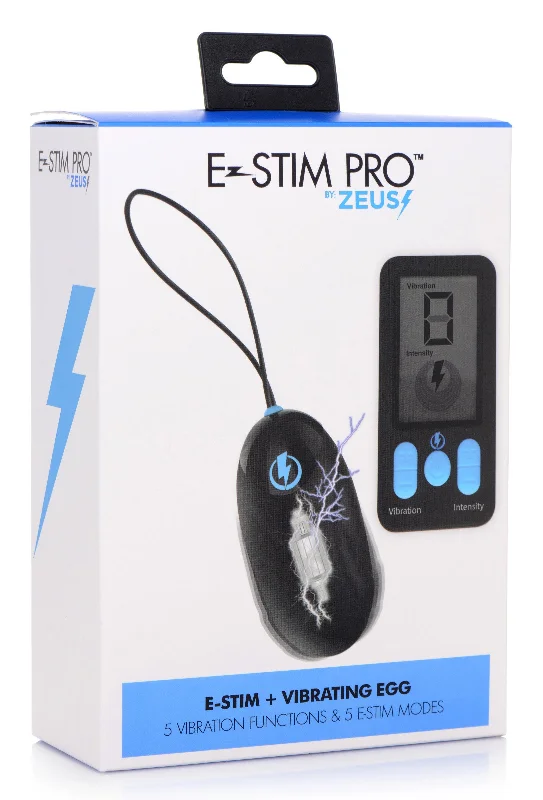 cock ring close fit-E-Stim Pro Silicone Vibrating Egg With Remote  Control - Black