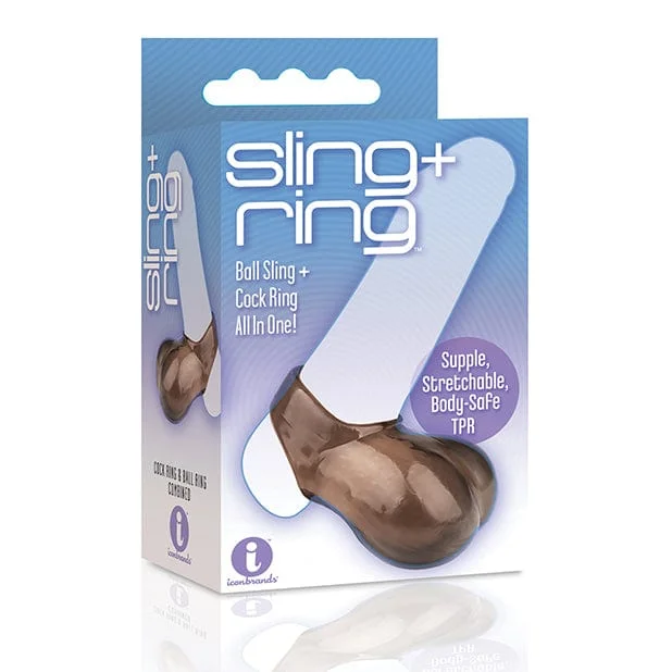 cotton sleep top-Icon Brands - The 9's Ball Sling and Cock Ring (Black)