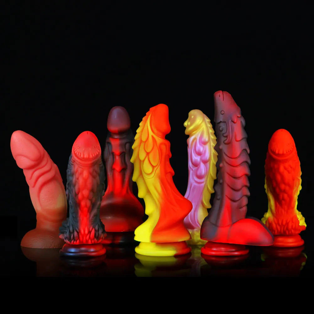 anal toys with strong motors-Dragon Dildo Huge Penis with Suction Cup Big Dick Animal Anal Dildo Vagina Massager Masturbator for Men Women Strapon Sex Toys