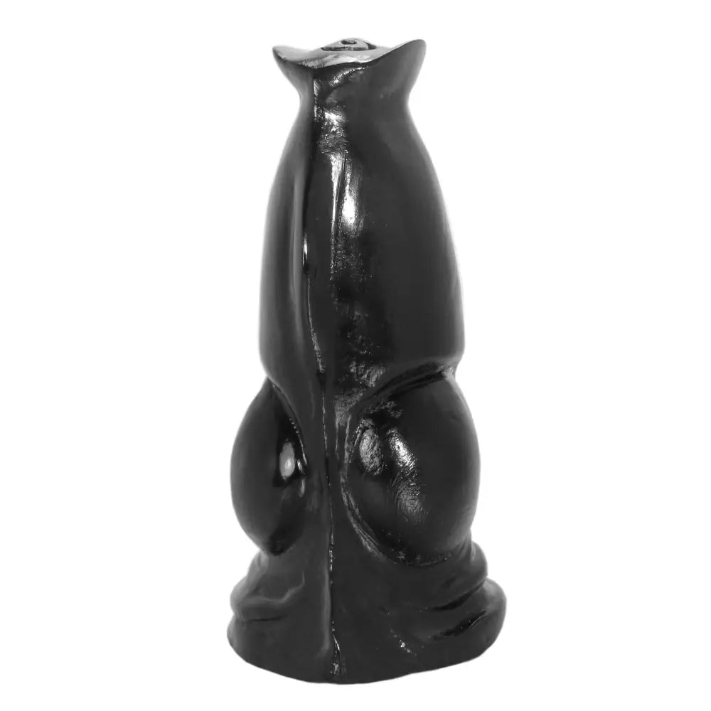 Dildo-frosted-10-inch Massive Black Realistic Dildo with Sturdy Base