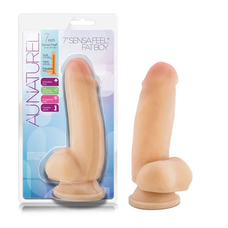 penis-exercise-benefits-long-term-Blush Au Naturel 7 in. Sensa Feel Fat Boy Posable Dual Density Dildo Beige