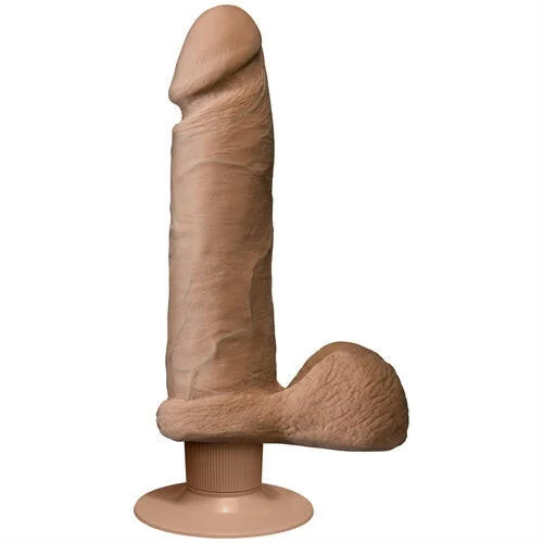 cock ring tough silicone-The Realistic Cock Ultraskyn Vibrating 8" - Caramel