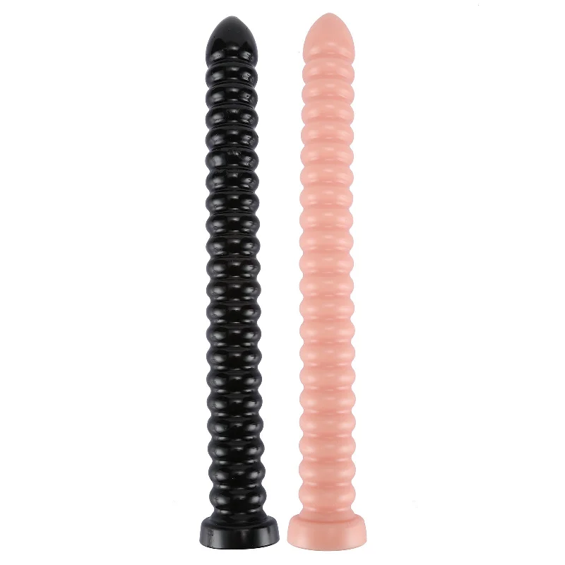 anal toys with hushed vibrations-Extra Long Tail Butt Plug - Sprial Beads Anal Dildo Vaginal Prostate Massager